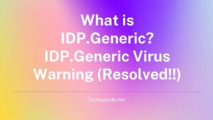 IDP.Generic Virus Warning (Resolved!!) 2023
