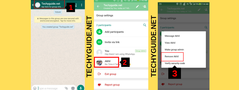 How to remove someone from whatsapp group