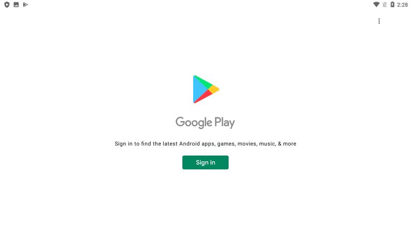 Sign in to your Google play store