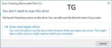 scan and repair drive