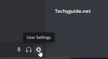Discord User settings gear button